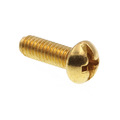 Prime-Line Machine Screw, Round Head, Phil/Sltd Comb Drive #8-32 X 1/2in Solid Brass 100PK 9003476